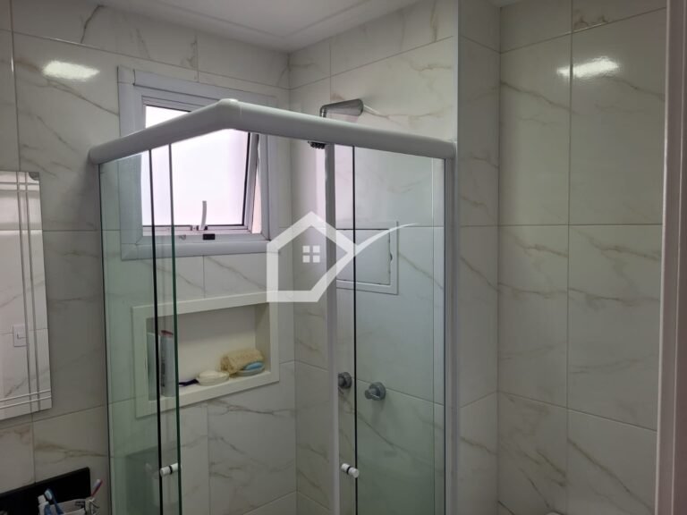Banheiro de apartamento à venda, 84m2, no Centro de SBC, 2 quartos, 2 vagas