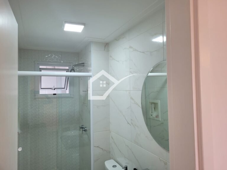Banheiro de apartamento à venda, 84m2, no Centro de SBC, 2 quartos, 2 vagas