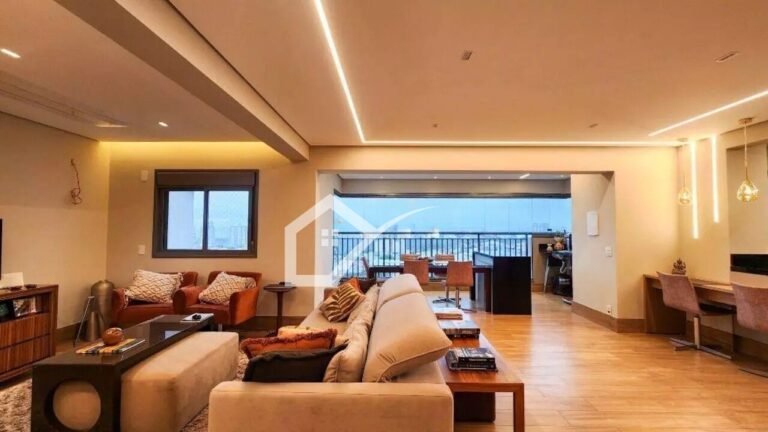 Sala de apartamento com 3 dormitórios à venda, 128 m² na Vila Gilda, em Sto André